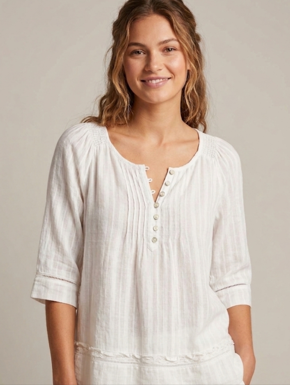 Anthropologie Mermaid Peasant Blouse M